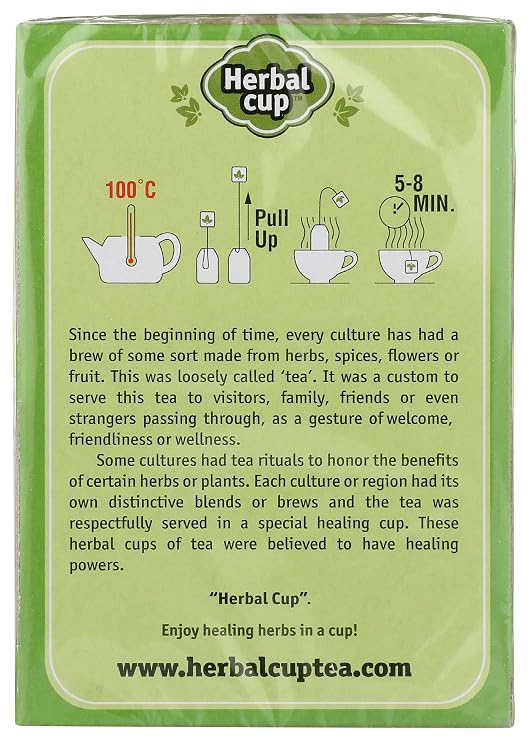 Herbal Cup Ayurveda Moringa Tea, Organic Turmeric, No Caffeine Herbal Teas (16 Count, Pack of 1)