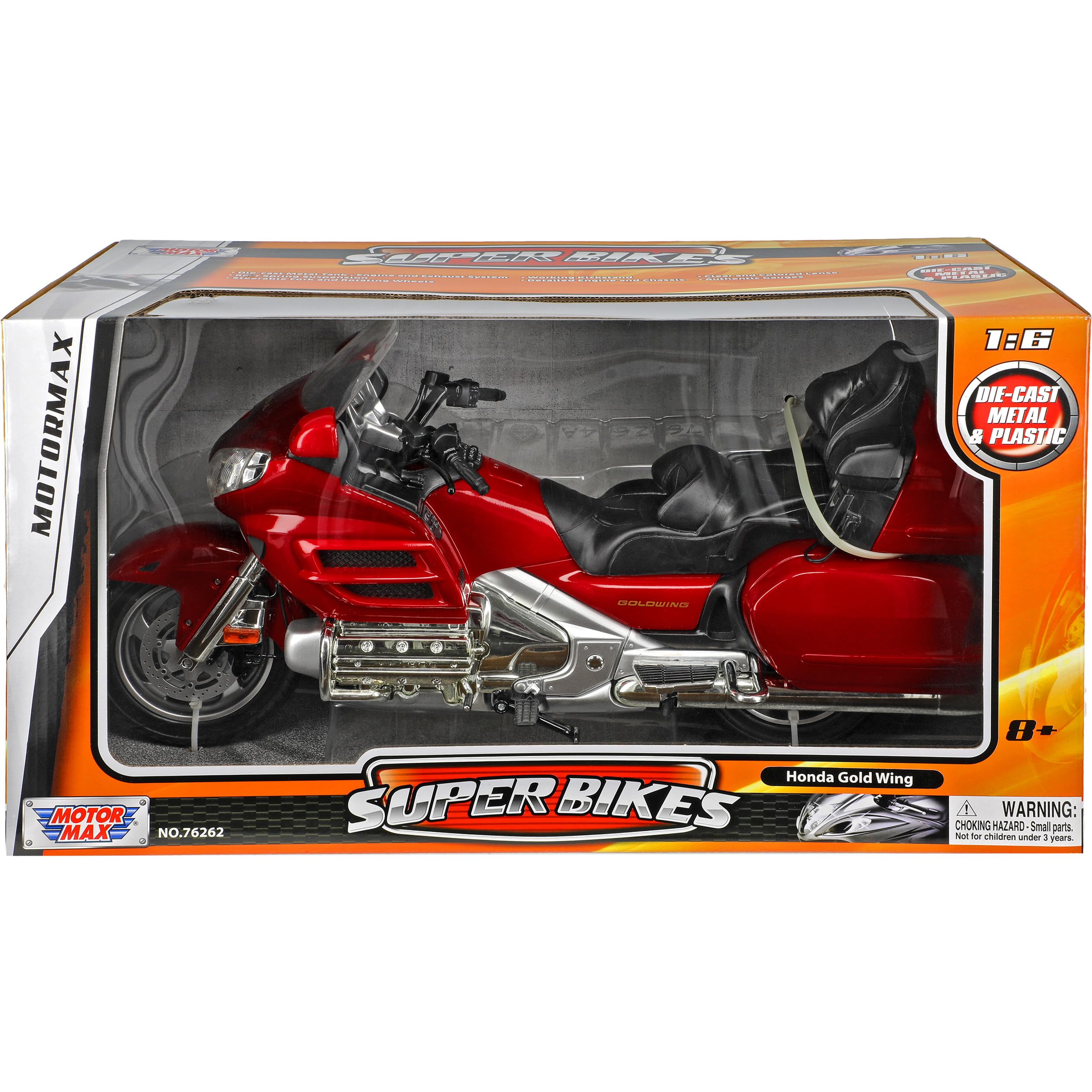 Motormax Hond. Goldwing Rot 1/6 Modell Motorrad