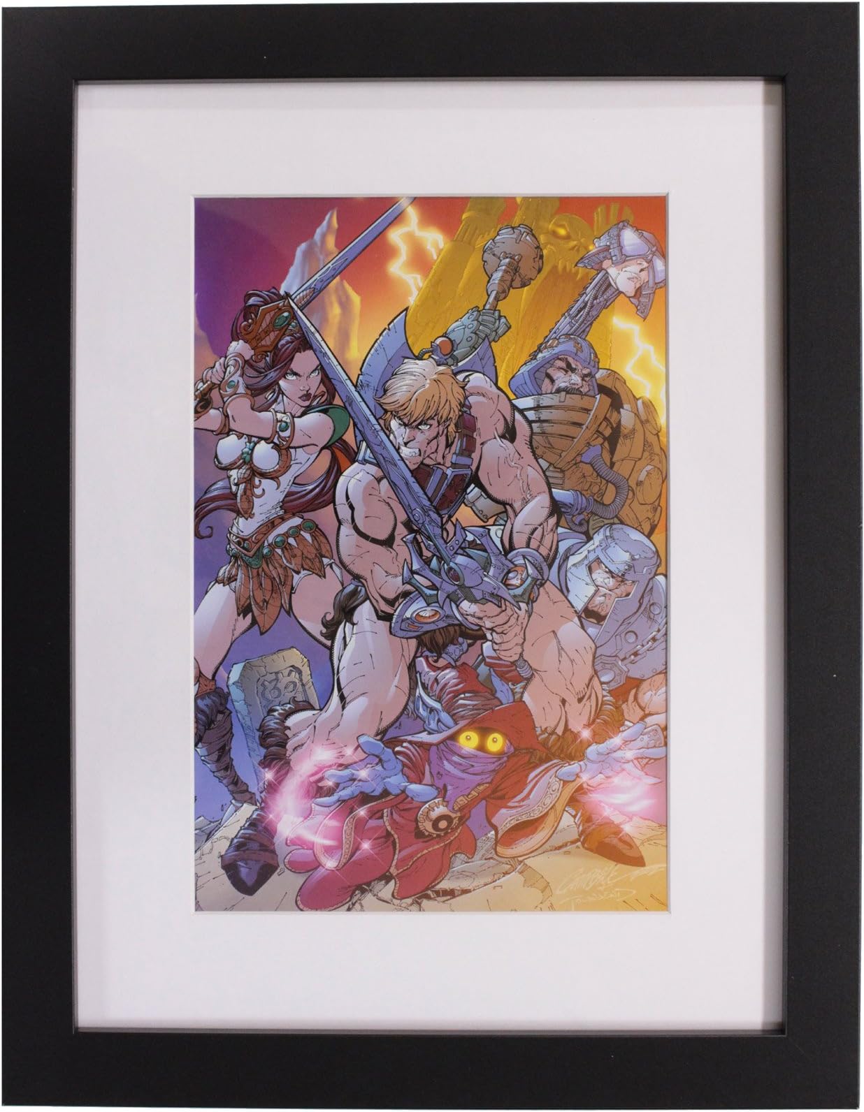 MASTERS OF THE UNIVERSE (HEROES) ~ 8" X 12" ART PRINT (FRAMED at 12" X 16" w/MATTE) by J. SCOTT CAMPBELL