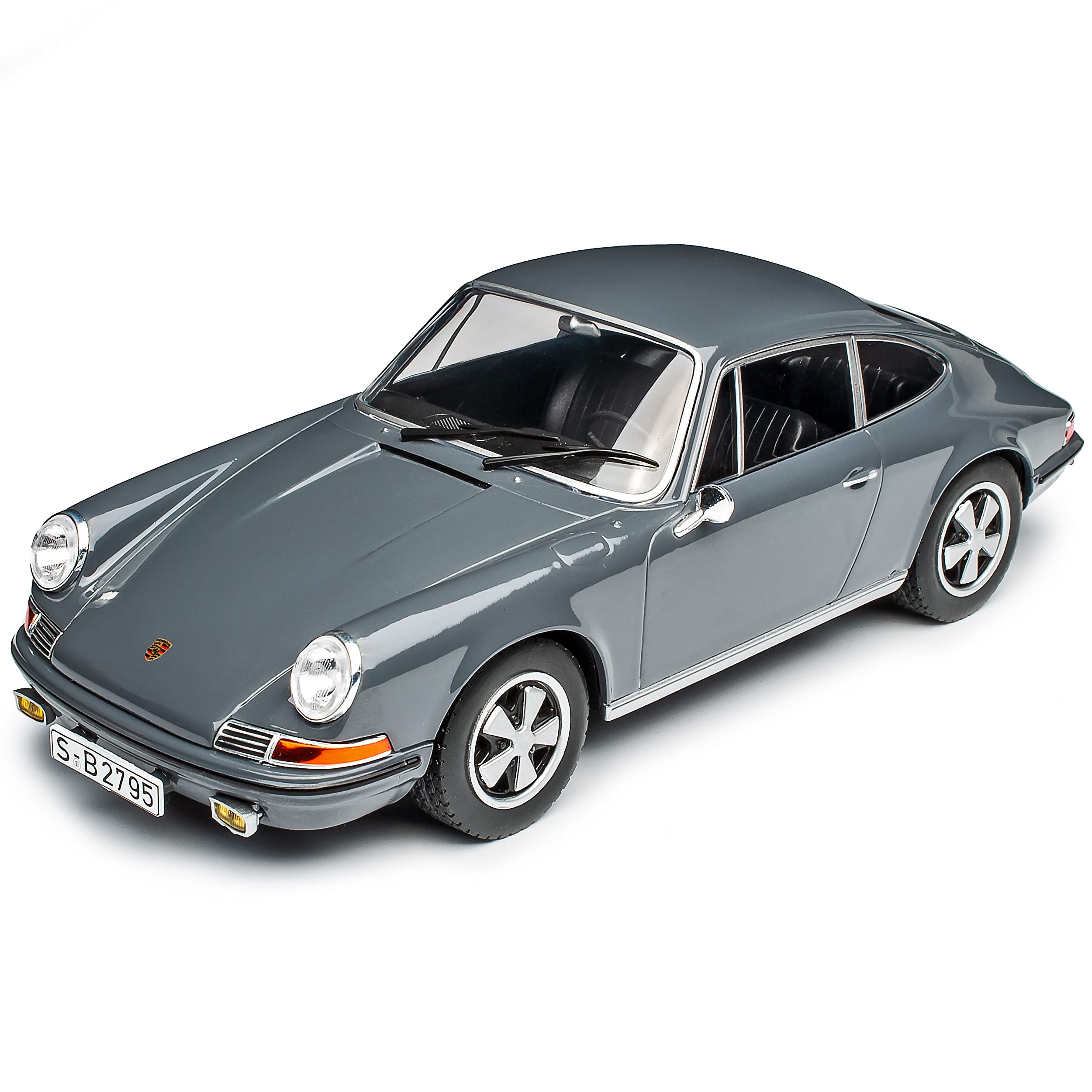 alles-meine.de GmbH Porsche 911 S Urmodell Coupe Grau 1963-1973 1/24 Whitebox Modell Auto mit individiuellem Wunschkennzeichen