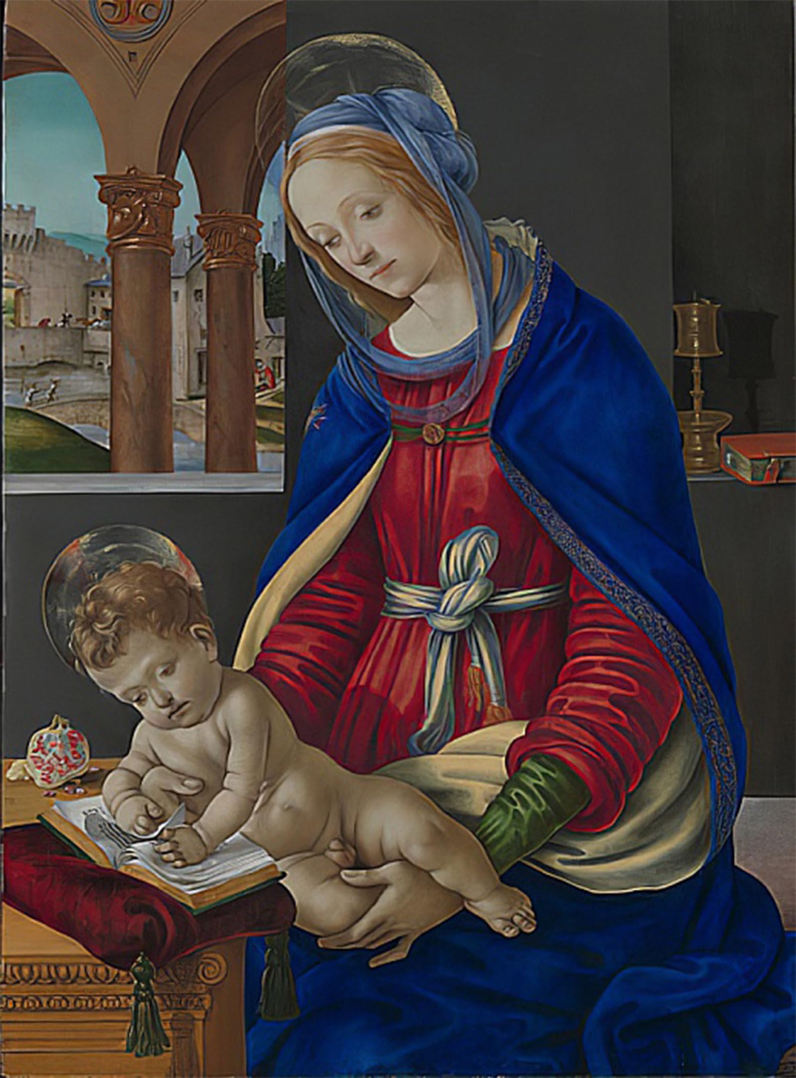 POSTERIIk Famous Animal Posters Vintage Picture Lady and Child by Filippino Lippi Modern Wall Decor for Home Decor 60x90cm