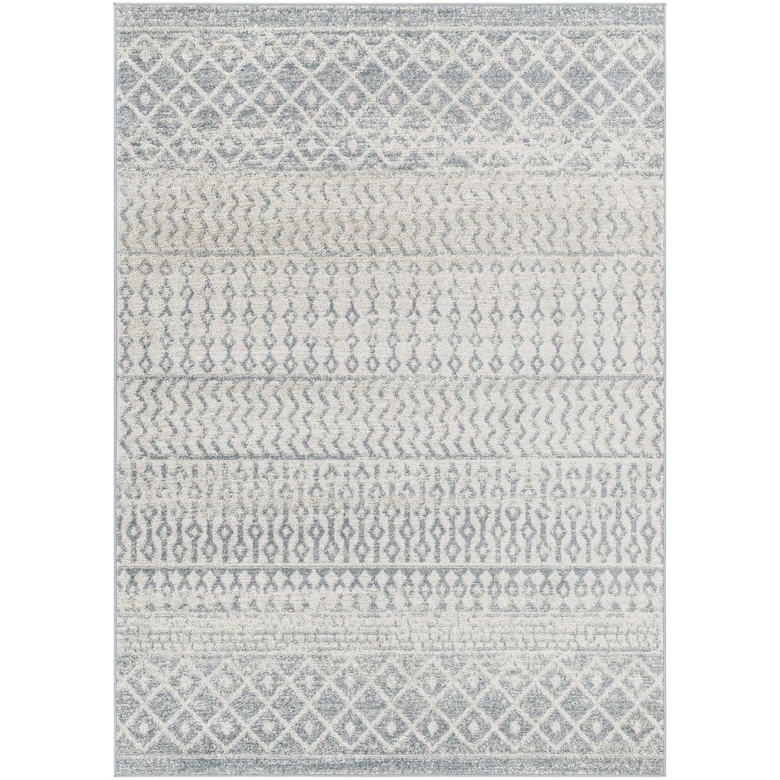 Livabliss Nice Geometric - Scandi Area s Living Room 160x230 cm, Dining, Kitchen - Neutral, Abstract Patterned s, Boho Style, Easy Care Pile - Large, Cream, Blue and Light Beige