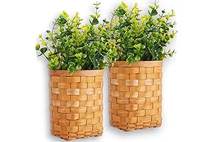 2 Sets of Hanging Artificial Decor, Artificial Eucalyptus Wall Hanging Flower Basket