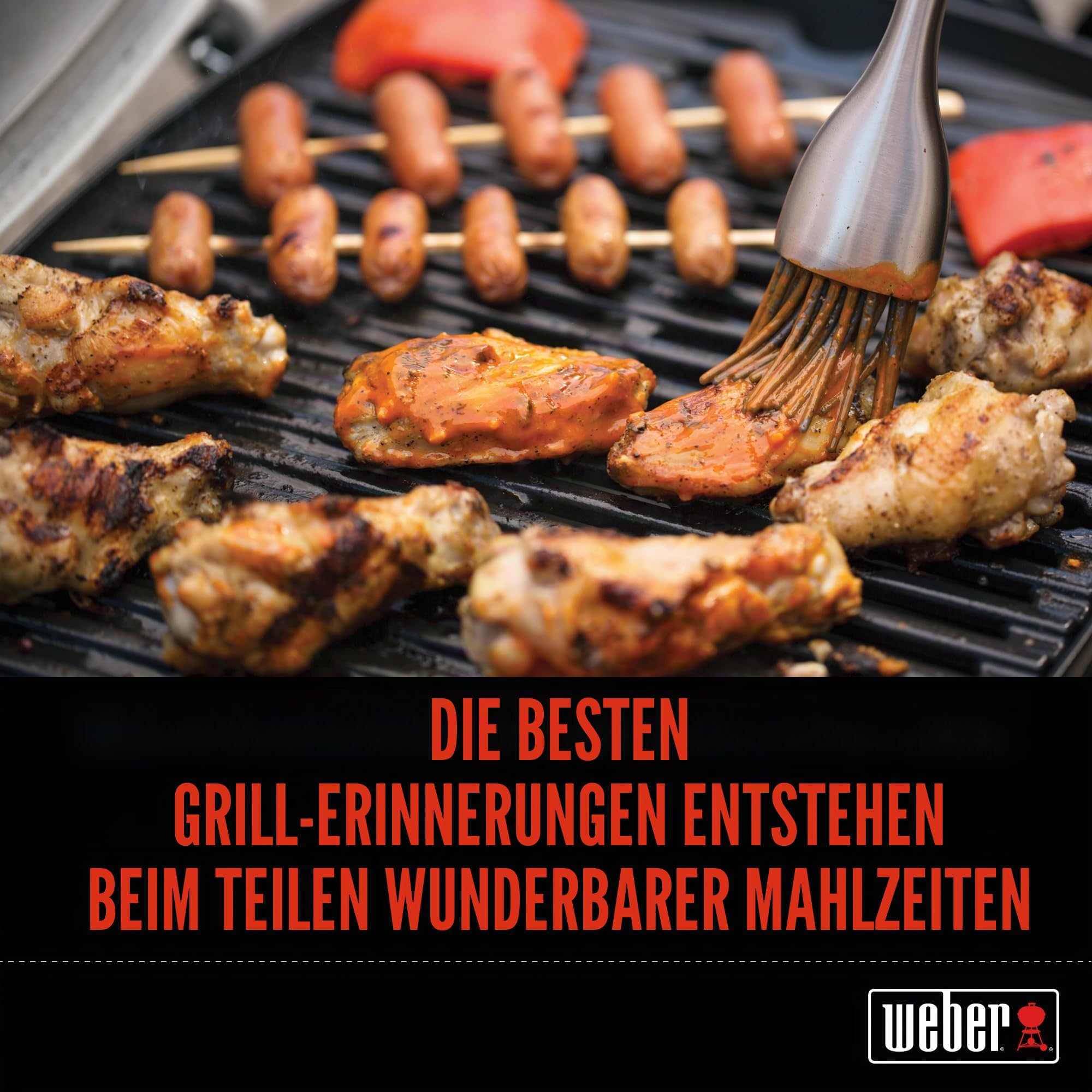 Weber Premium Grillhandschuhe - Größe S/M, 1 Paar, aus Kevlarmischgewebe, Schwarz und mit Silikonnoppen, Schutz vor sehr hohen Temperaturen