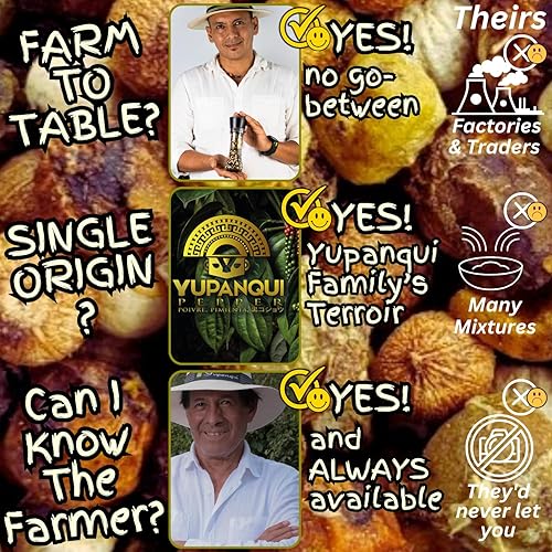 Miniatura 7 de Los mejores granos de pimienta para molinillo de pimienta RAIMY, la mezcla única de granos de pimienta arcoíris de 7 Yupanqui