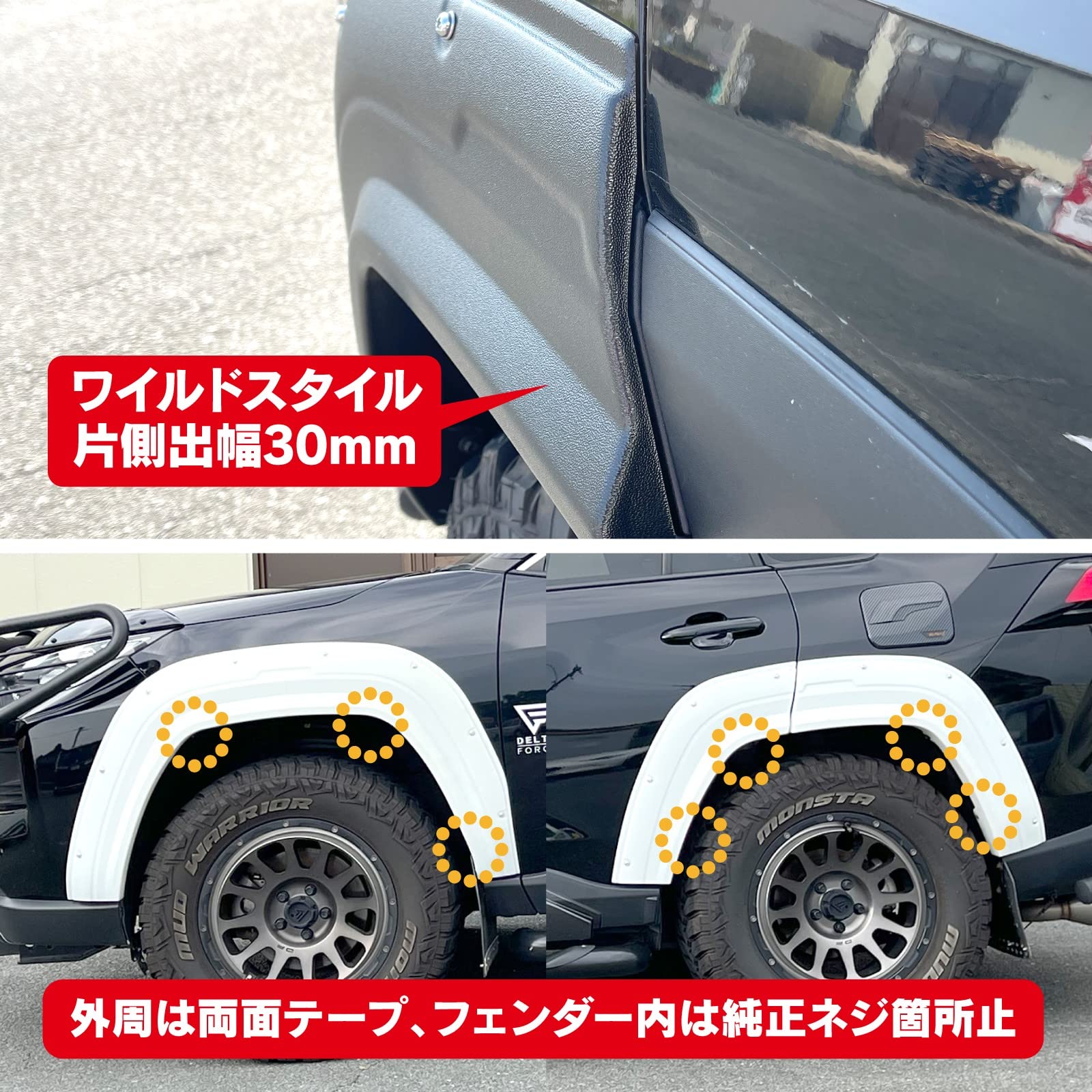 Amazon | RAV4 50系 オーバーフェンダー タイヤ ホイール ガード 保護