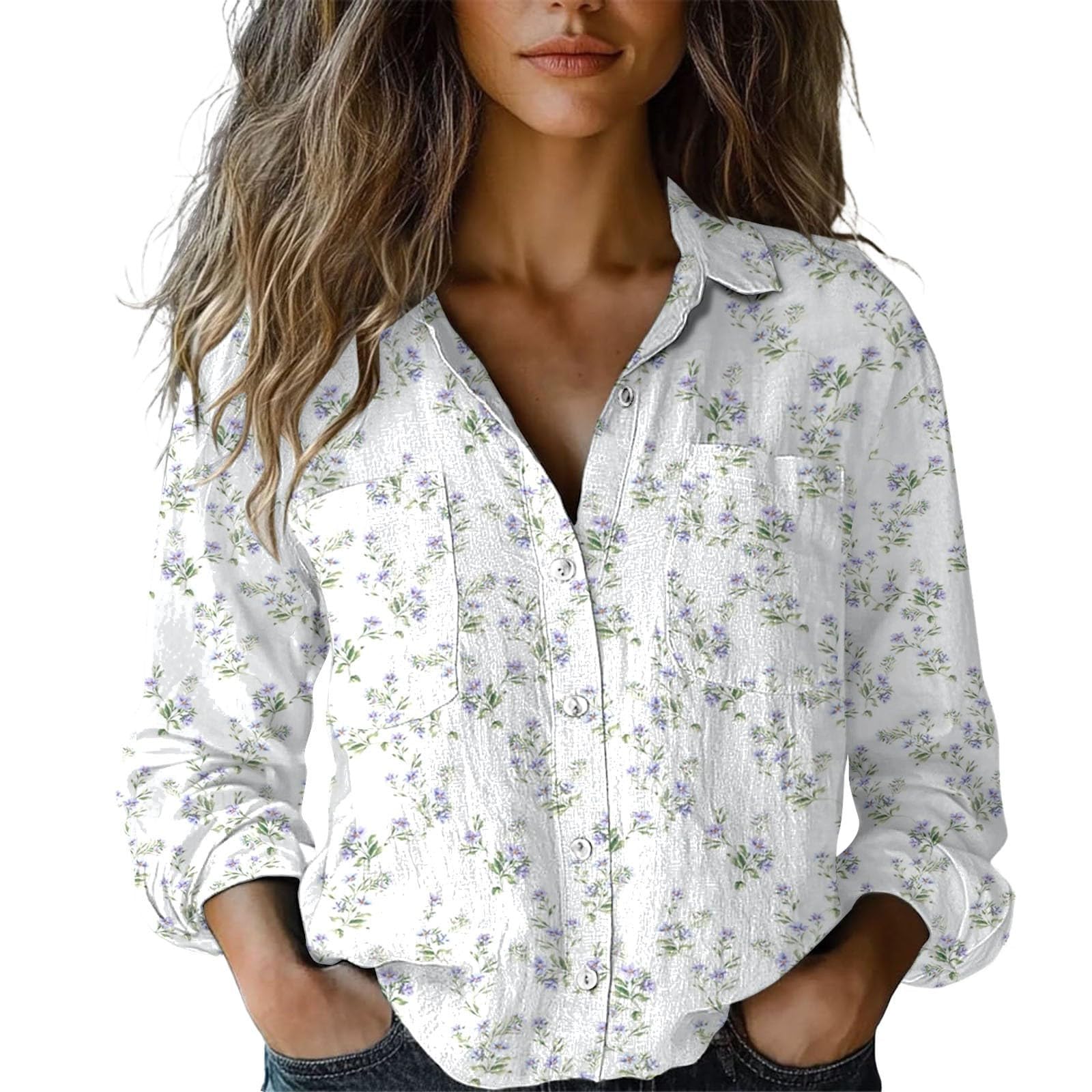 Camisas de gasa con botones para mujer, de verano, casual, manga larga, de lino, de gran tamaño, a la moda, con gráficos, ajuste holgado, ropa de lino y algodón, con cuello de novio, túnica de