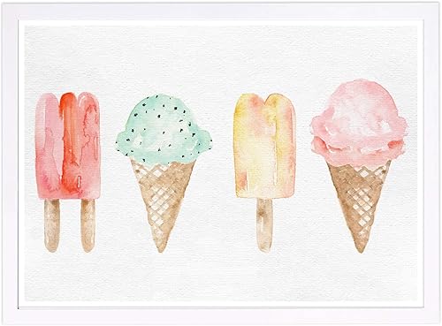 Miniatura 1 de Wynwood Studio Food and Cuisine - Impresiones artísticas para pared con texto en inglés "Ice Cream You Scream", decoración del hogar, 18.9 x 13.0in,