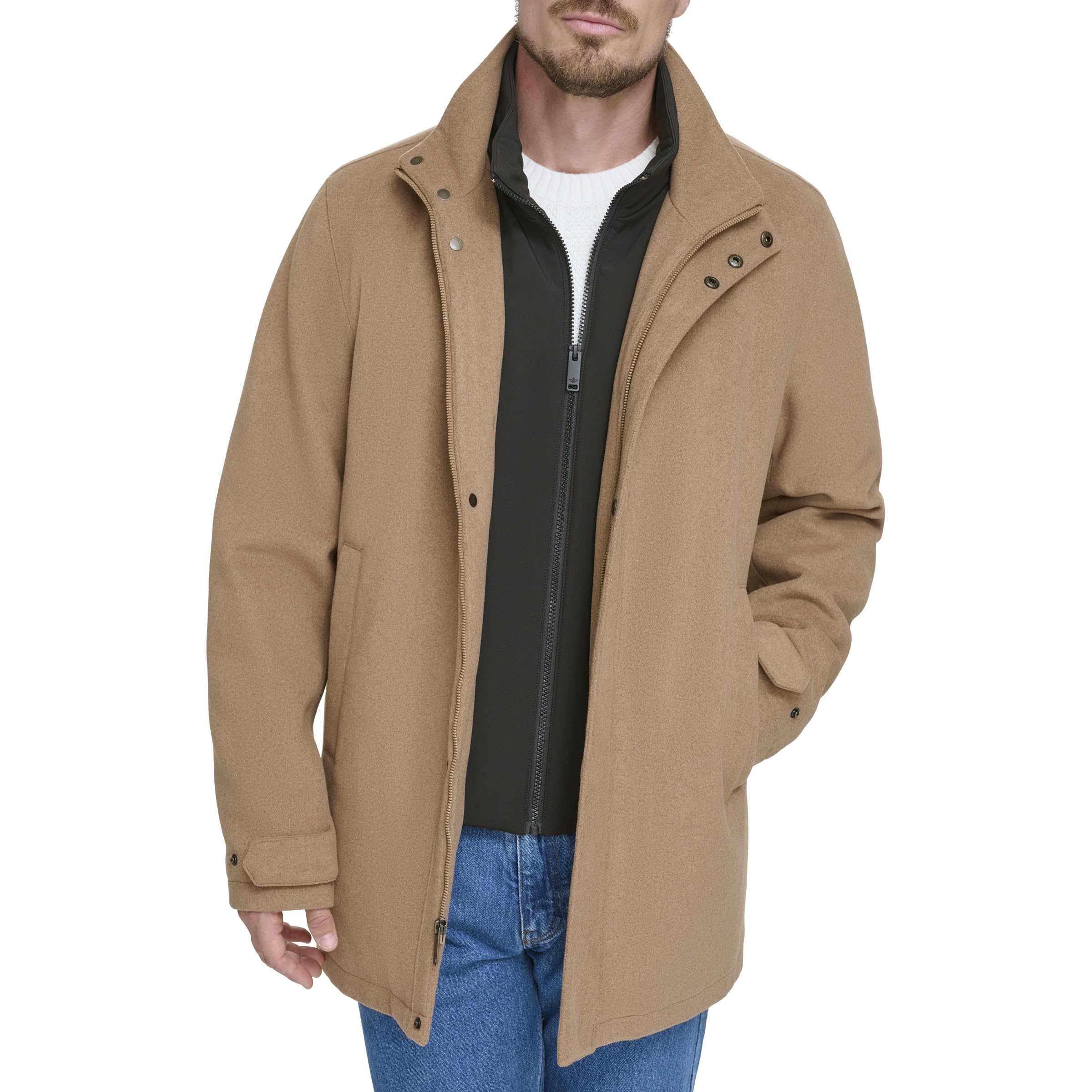 Dockers Men's Wool Melton Two Pocket Full Length Duffle | B2B