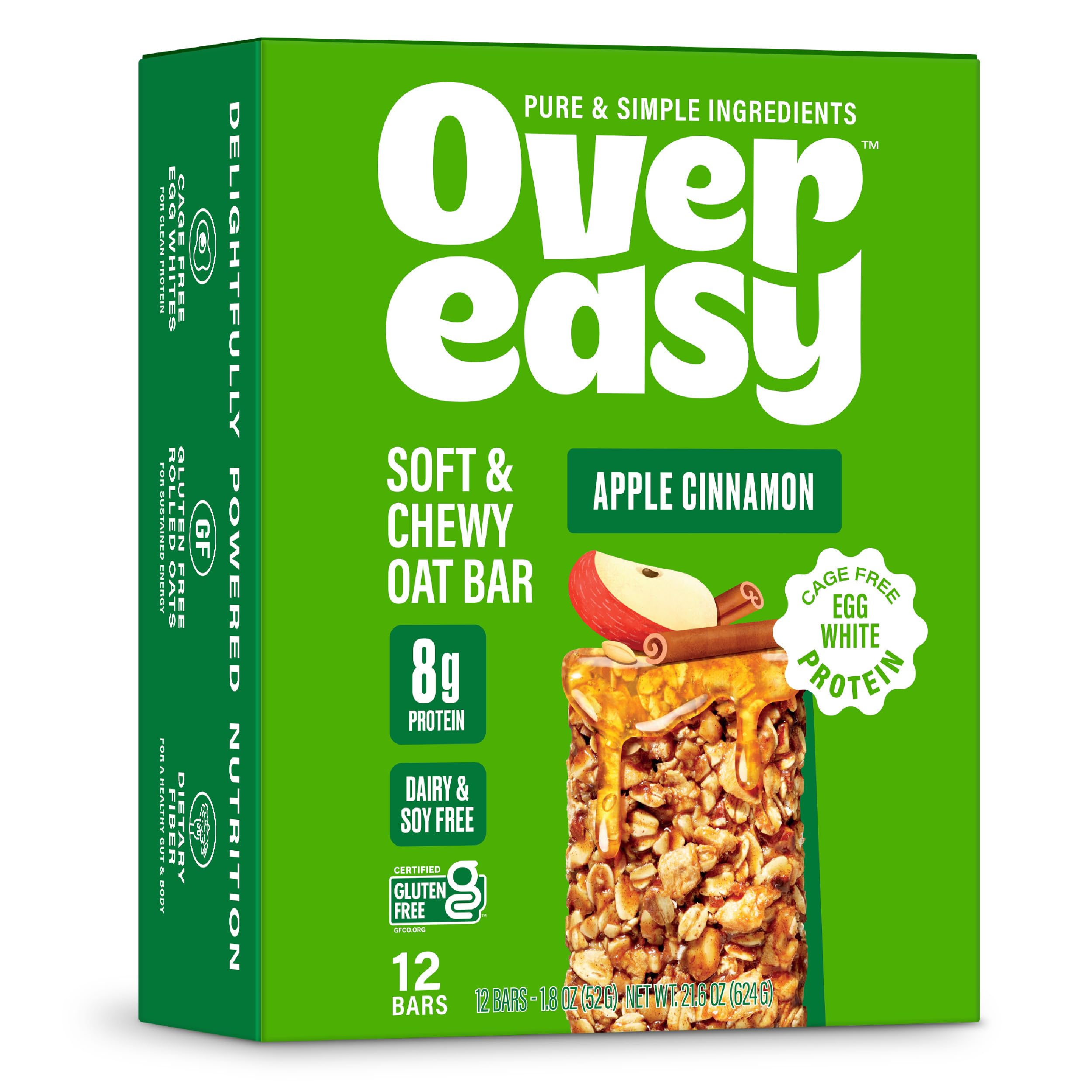 Over Easy Soft and Chewy Granola Breakfast Bars - Granola and Protein Bars - Energy Snack Bars - Clean, Gluten Free, Dairy Free, Soy Free and Kosher (