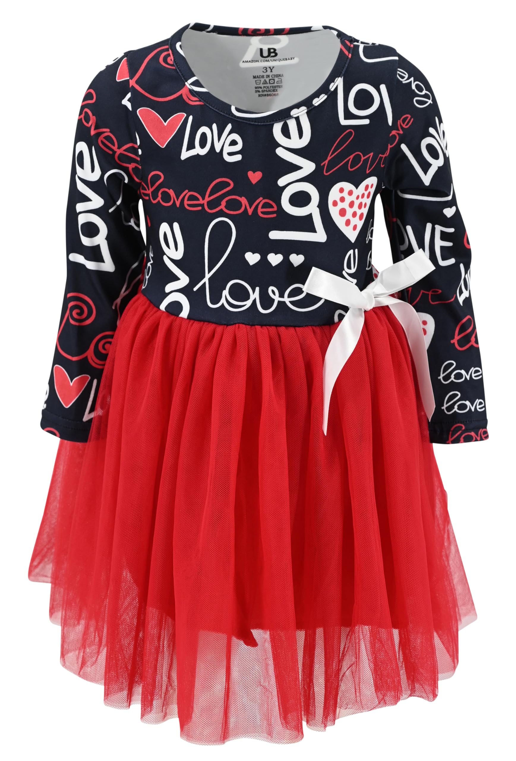 Girls Long Sleeve Tulle Tutu Dresses for Kid and Toddler