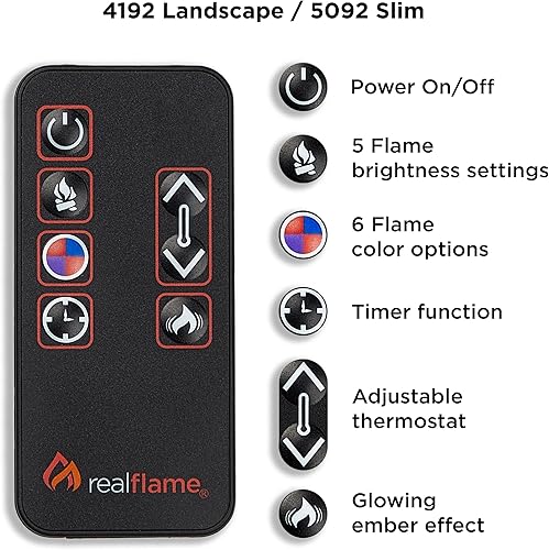 Miniatura 9 de Real Flame chimenea eléctrica (roble de castaña)