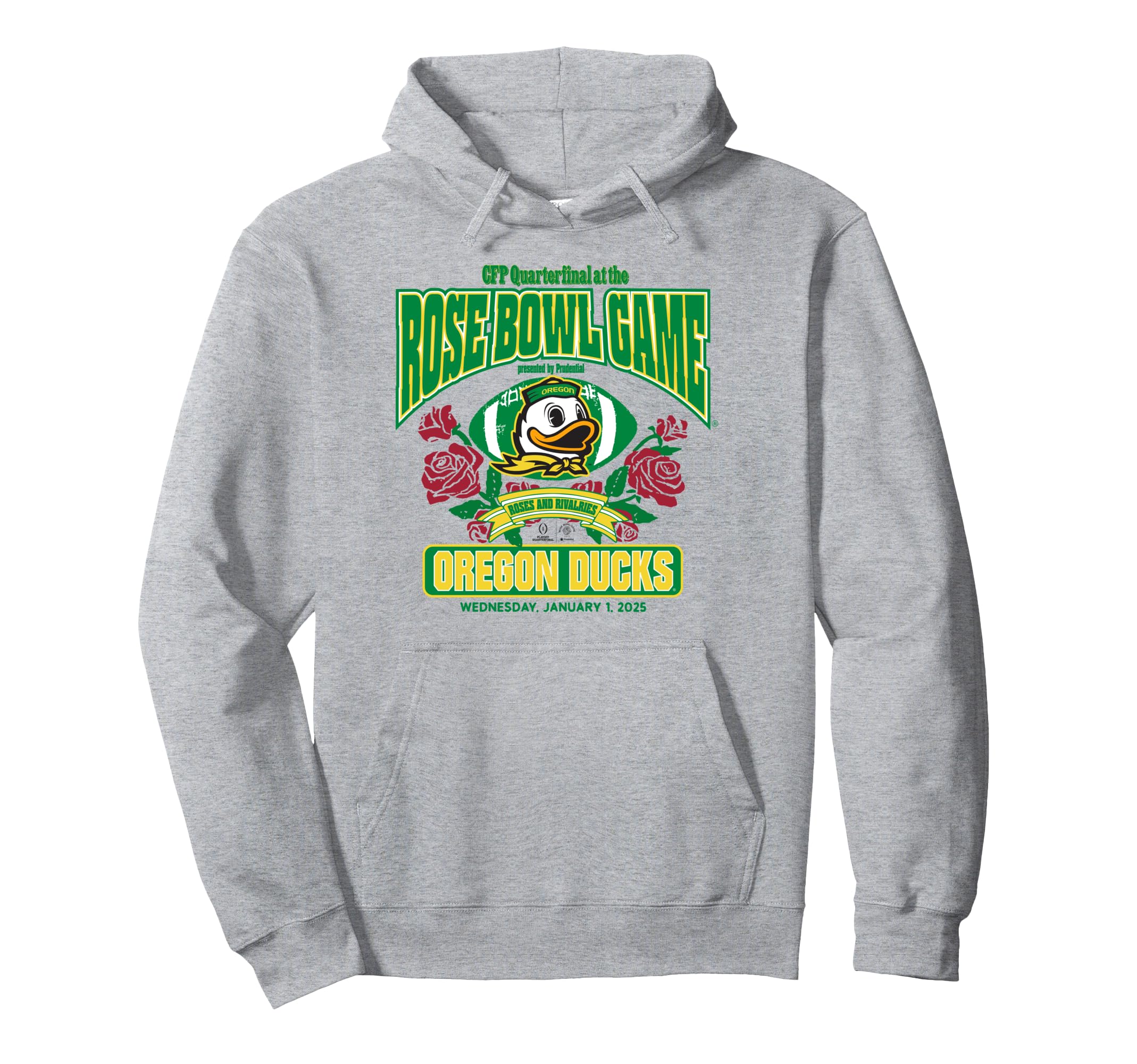 Amazon.com : Oregon Ducks Rose Bowl CFP 2024-2025 Football Gray ...