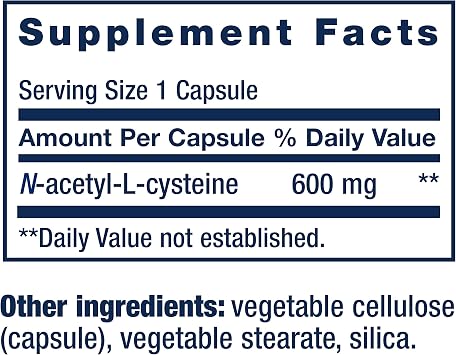 Life Extension Acetyl-L-Carnitine Cellular Energy, Brain, Nerve Support + N-Acetyl-L-Cysteine Immune, Respiratory, Liver Health, Antioxidant, 100 + 60 Capsules