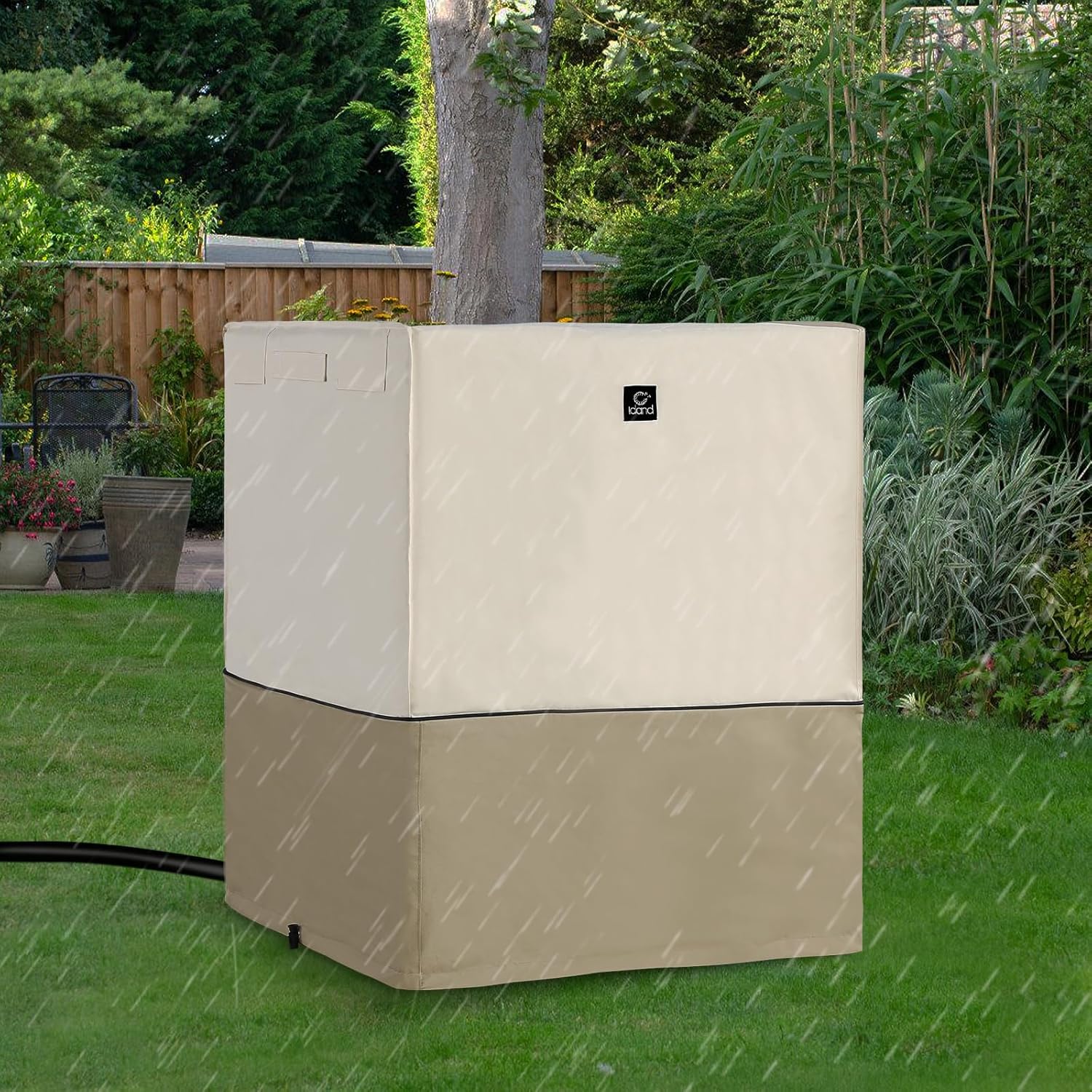 Air Conditioner Cover for Outside Units with Upgraded Waterproof Fabric, Durable 600D AC Cover for Outdoor Air Conditioner Protection, Fits up to 38W x 38D x 40H Inch Beige