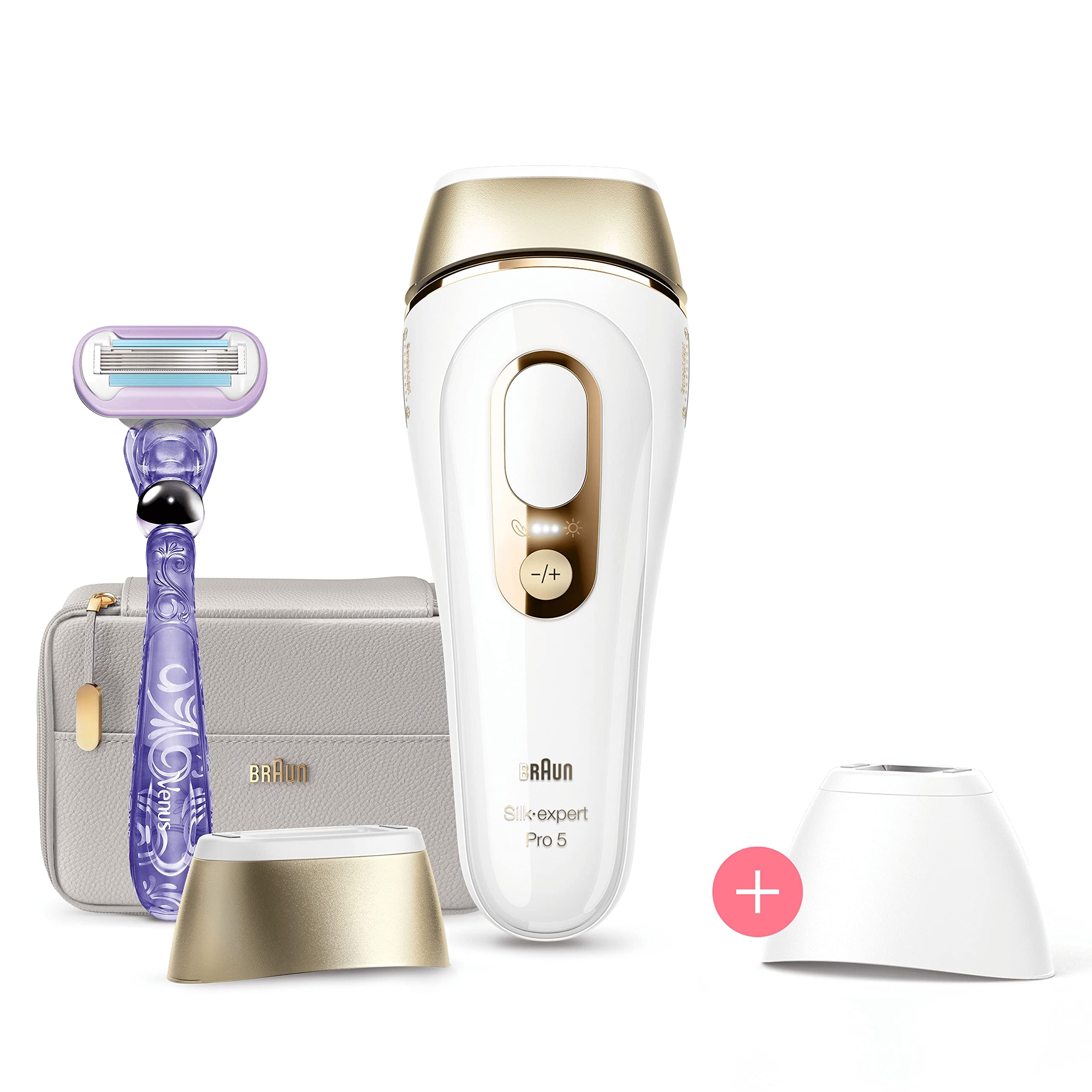 Braun Epilateur Lumiere Pulsee Silk·expert Pro 5 PL5157, Epilation Semi-Définitive, Alternative Au Laser, Résultats En 2 Séances, Rasoir Gillette Venus, Tête De Précision Pour Jambes, Maillot, Plus
