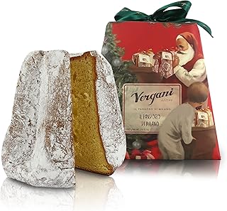 Vergani Classic Pandoro, Traditional Christmas Cake, Wrapping Paper with Santa Claus, 1 Kg / 2.20 Lb / 35.2 Oz