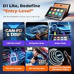 OTOFIX D1 Lite Automobile OBD2 Scanner, [2 Mise à jour gratuite des années] 2026 avec l'outil de balayage de contrôle bidirectionnel, tout le diagnostic système, 38+ Fonctions, Réinitialisation du pétrole, EPB, SAS, BMS, ABS Saignement automatique VIN, FCA SGW