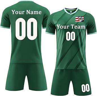 Custom Soccer Jersey Kids Adults Personalized Soccer Uniform with Team Name Number Logo