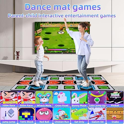 Miniatura 3 de Alfombrilla de Baile con TV - Alfombrilla de Baile Electrónica Inalámbrica con Música, Divertidos Juegos de Fitness para Niños, Ideas de Regalo de