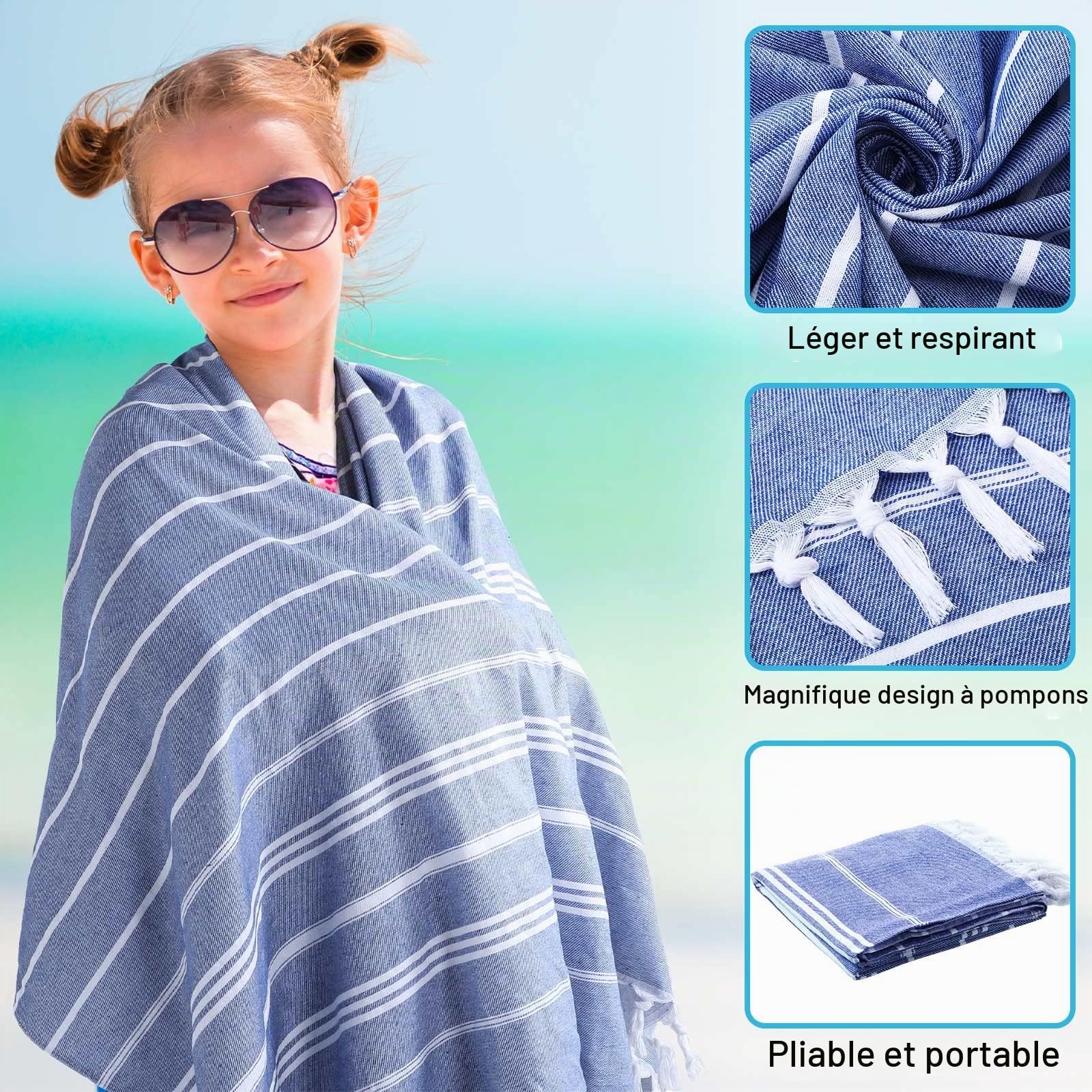 Lot de 12 Serviettes de Plage Turques Peshtemal en Vrac - 180 x 89 cm - Séchage Rapide - Légères - pour Adultes - pour Plage, Voyage, Piscine, Camping, Sauna, Bain, Spa - 12 Couleurs