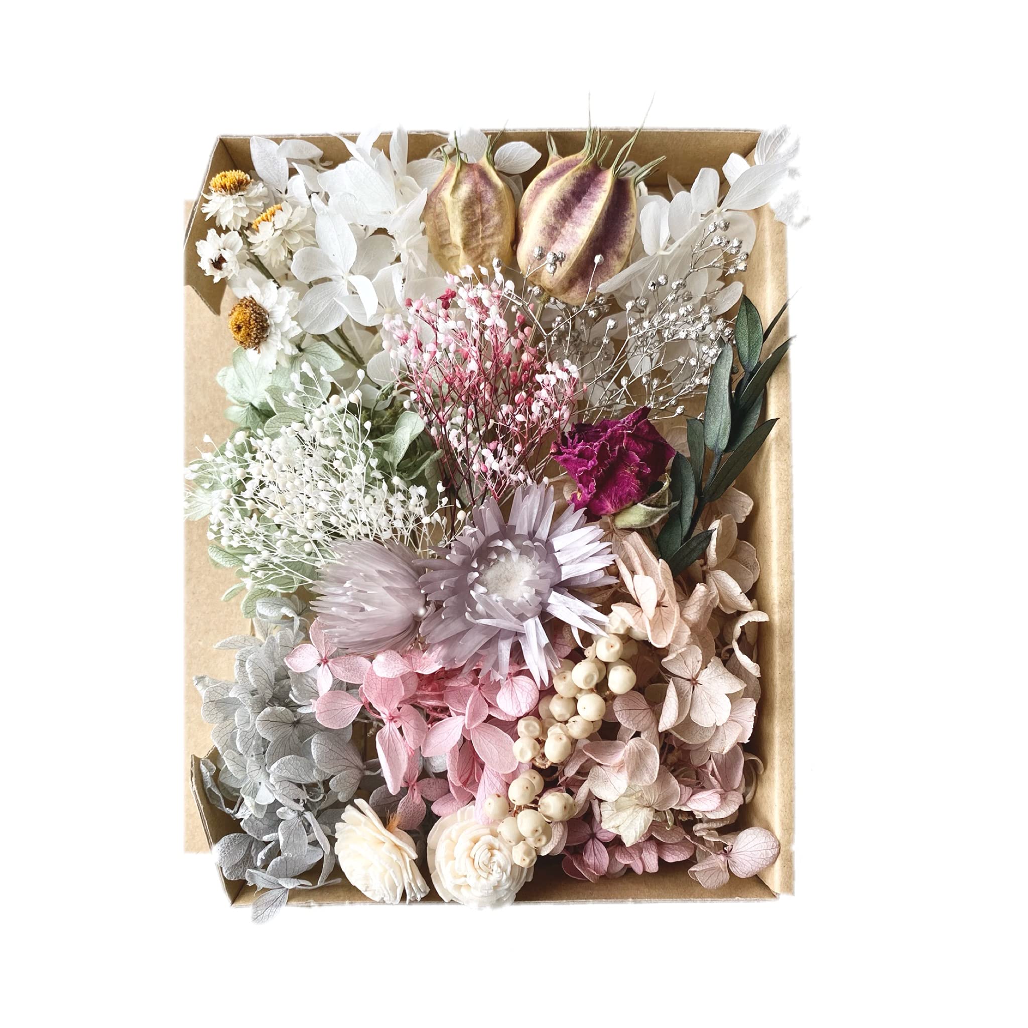 Amazon.co.jp: 【花材たっぷり詰め合わせBOX】アジサイ カスミ草  