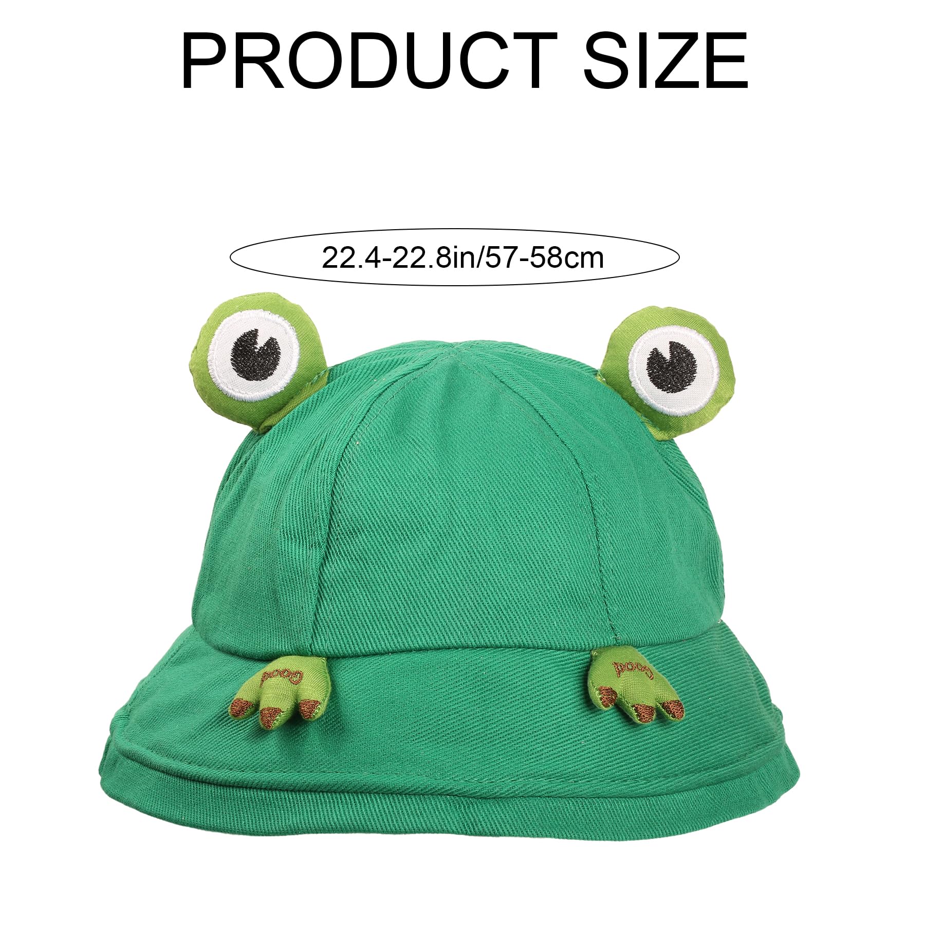 Wasise Frog Hat, Frog Bucket Hat with 50 Waterproof Stickers, Frogs Hats, Froggy Bucket Cap Adult, Froggy Gifts - Image 2