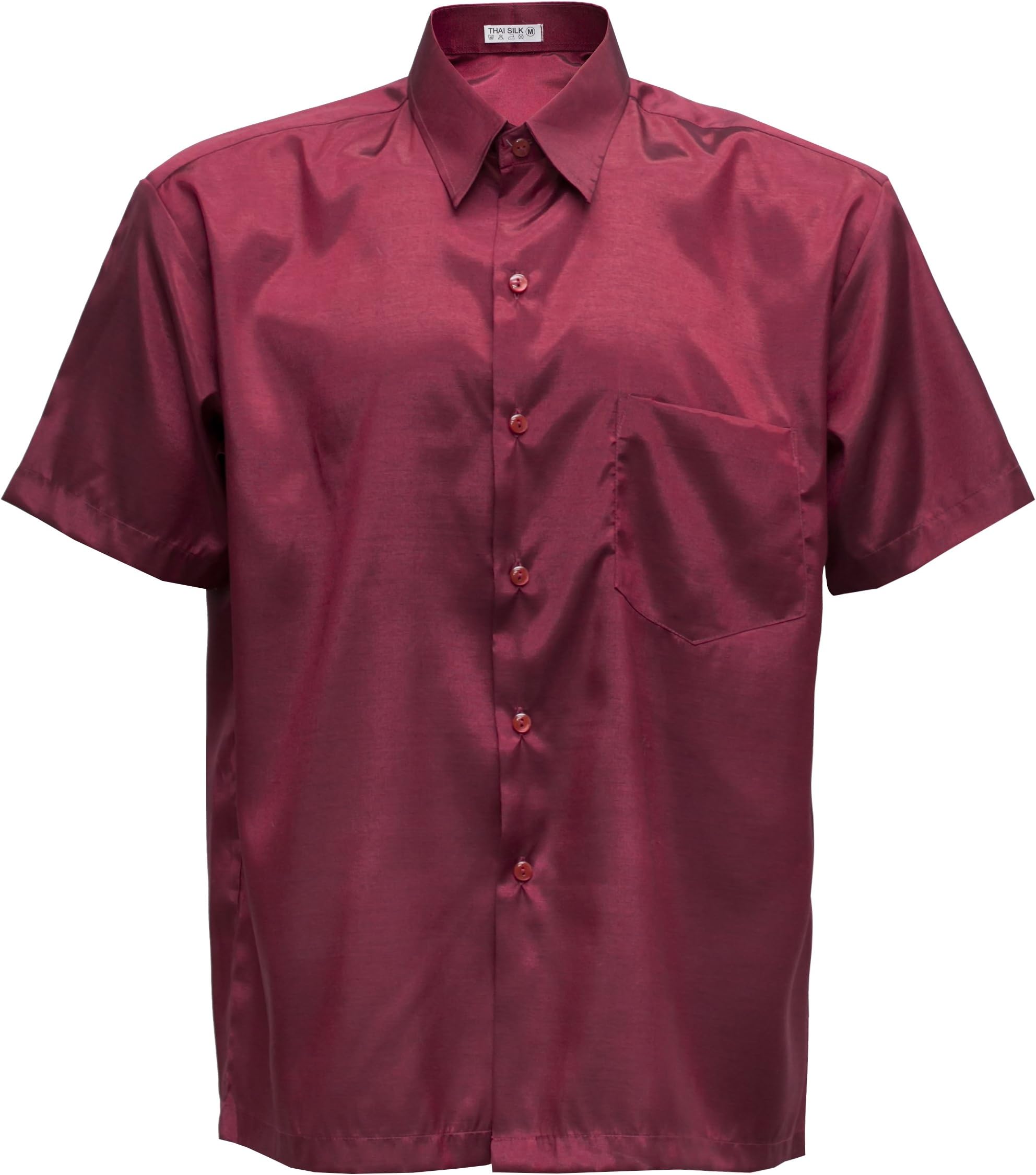 Men's Shirt Short Sleeve Thai Silk