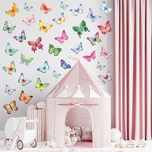 Miniatura 7 de AOWDIAO Calcomanías de pared boho arcoíris para dormitorio de niñas, habitación de niños, decoración de guardería, 56 unidades