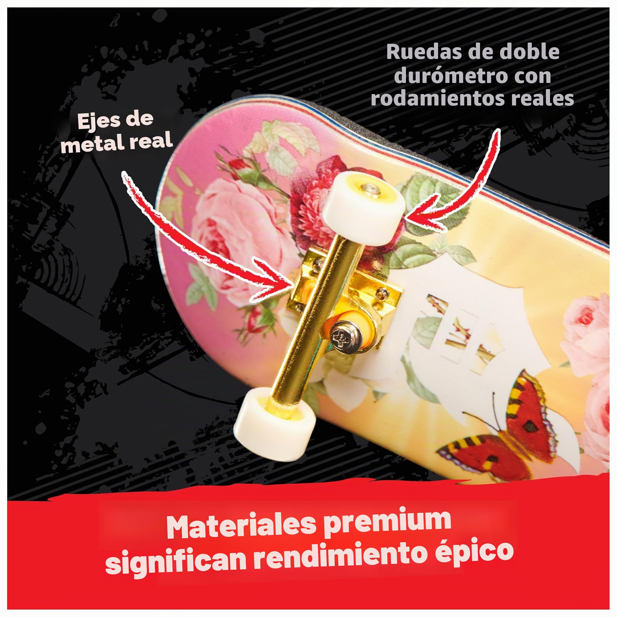 Tech Deck, Primitive Pro Series - Tabla de Dedos con Pantalla de Almacenamiento, diseñada para Profesionales; Mini patinetas auténticas, Juguetes para niños a Partir de 6 años