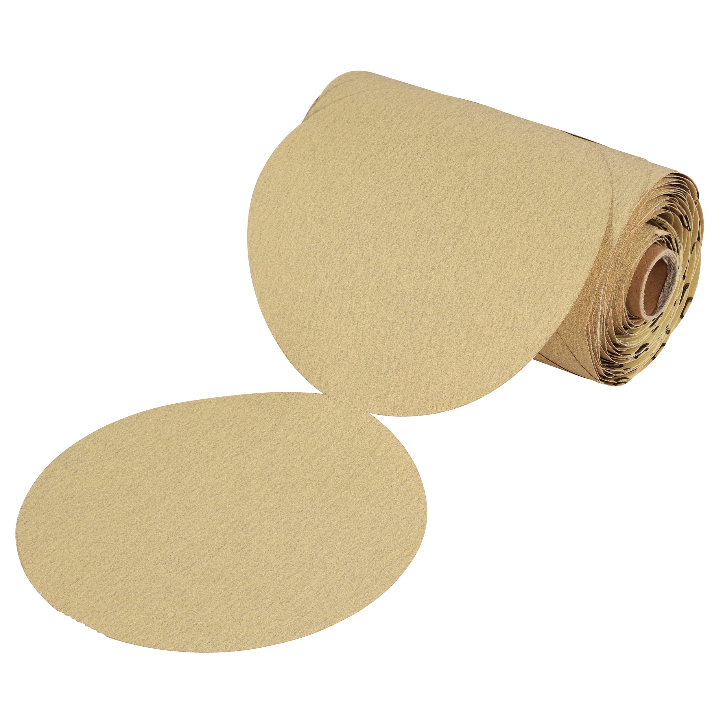 ABN Lot de 100 rouleaux de papier abrasif grain 220 – Disques de ponçage ronds en oxyde d'aluminium de 15,2 cm avec dos adhésif