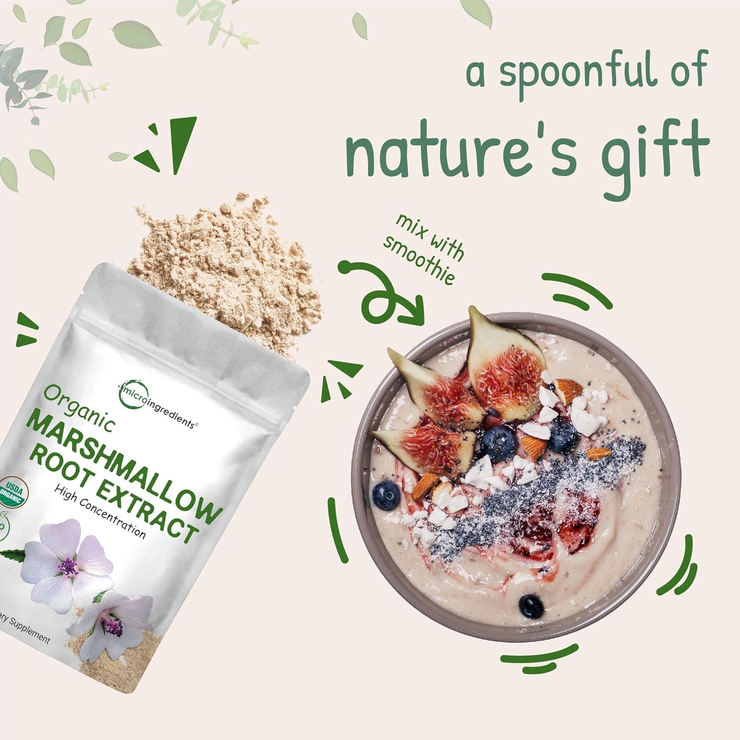 Micro Ingredients Organic Marshmallow Root Powder, 8 Nepal Ubuy