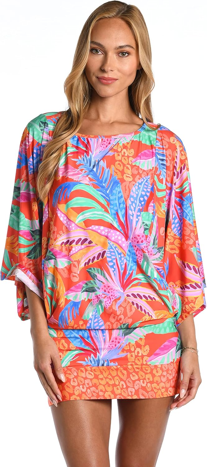 Sunshine 79 Women's Short Sleeve Tunic Cover Up Dress