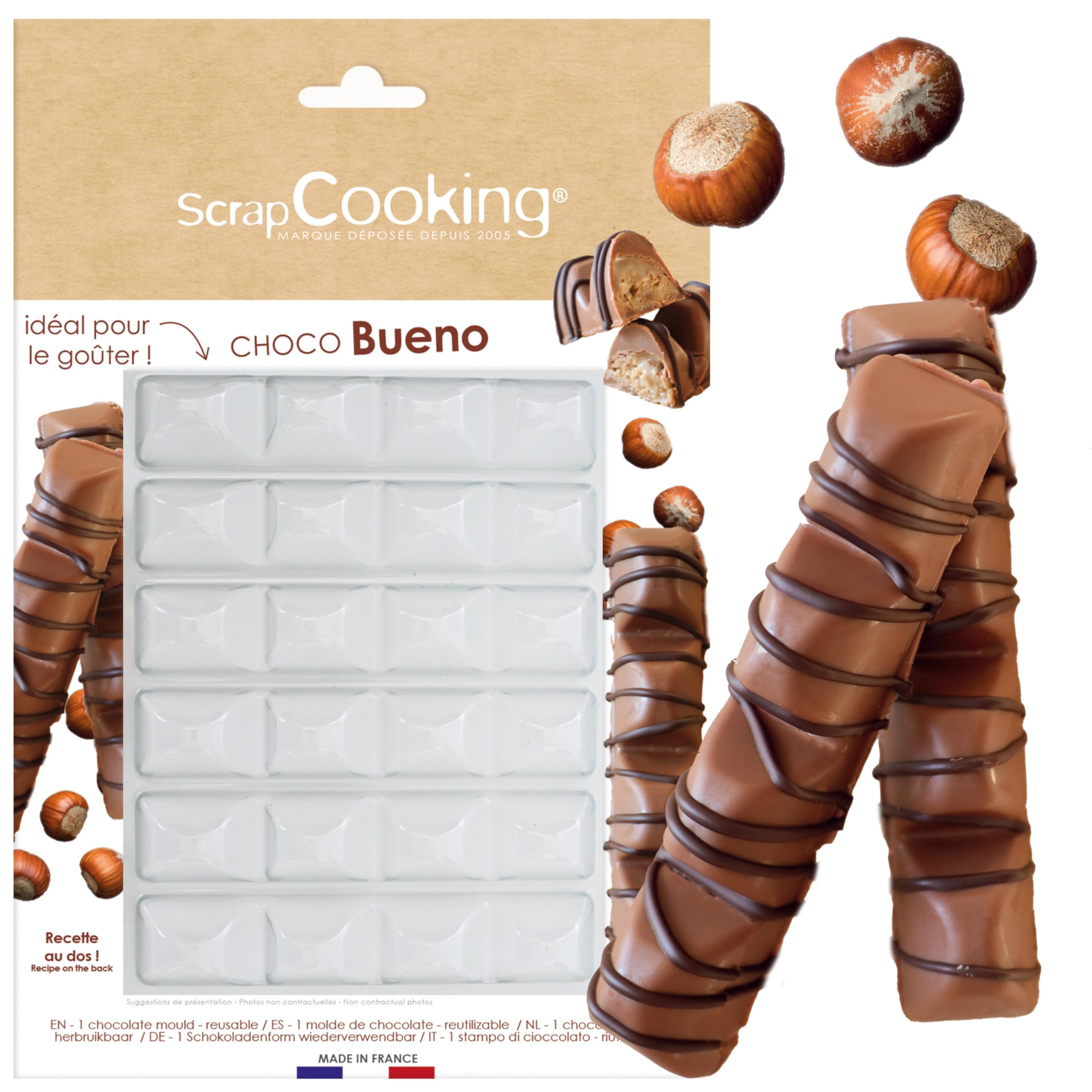 ScrapCooking - Chocolate Bueno Mould - Semi-Rigid Chocolate Bar Mould - 6766