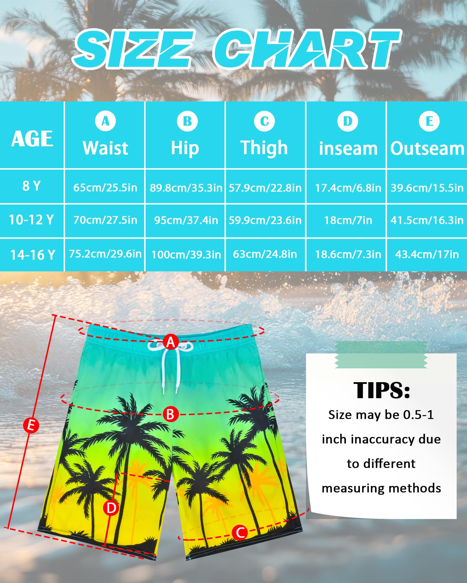 Traje de baño para niños con forro de compresión, pantalones cortos de natación de secado rápido para niños, traje de baño de playa