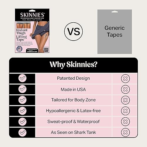 Miniatura 6 de Skinnies - Cinta de brazo patentada y fabricada en Estados Unidos, cinta de levantamiento de brazos para brazos flácidos, invisible y resistente al