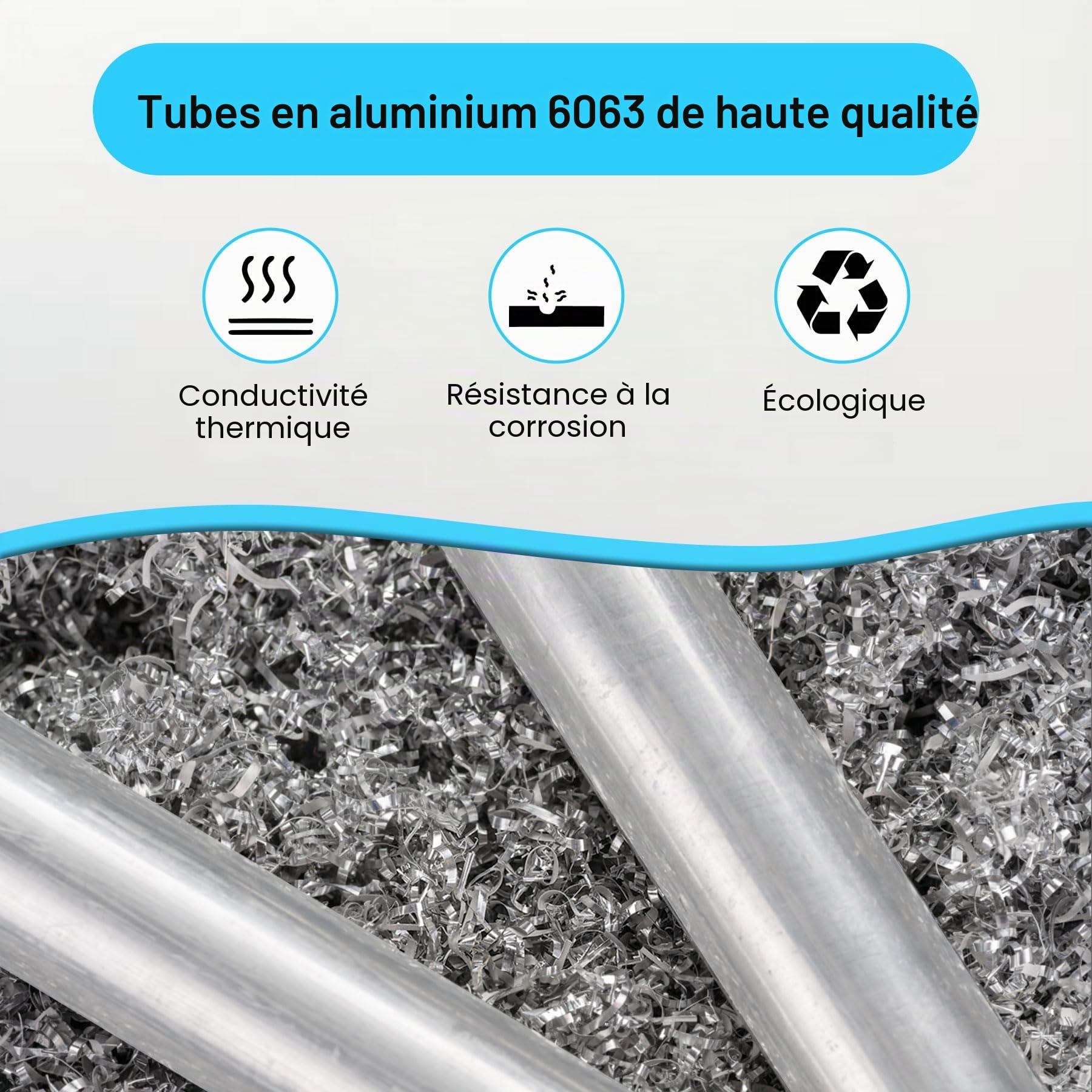 Lot de 3 tubes ronds droits en aluminium 6063, longueur 250 mm, diamètre extérieur 14 mm, diamètre intérieur 10 mm (ID) pour industriel, décoratif, architectural