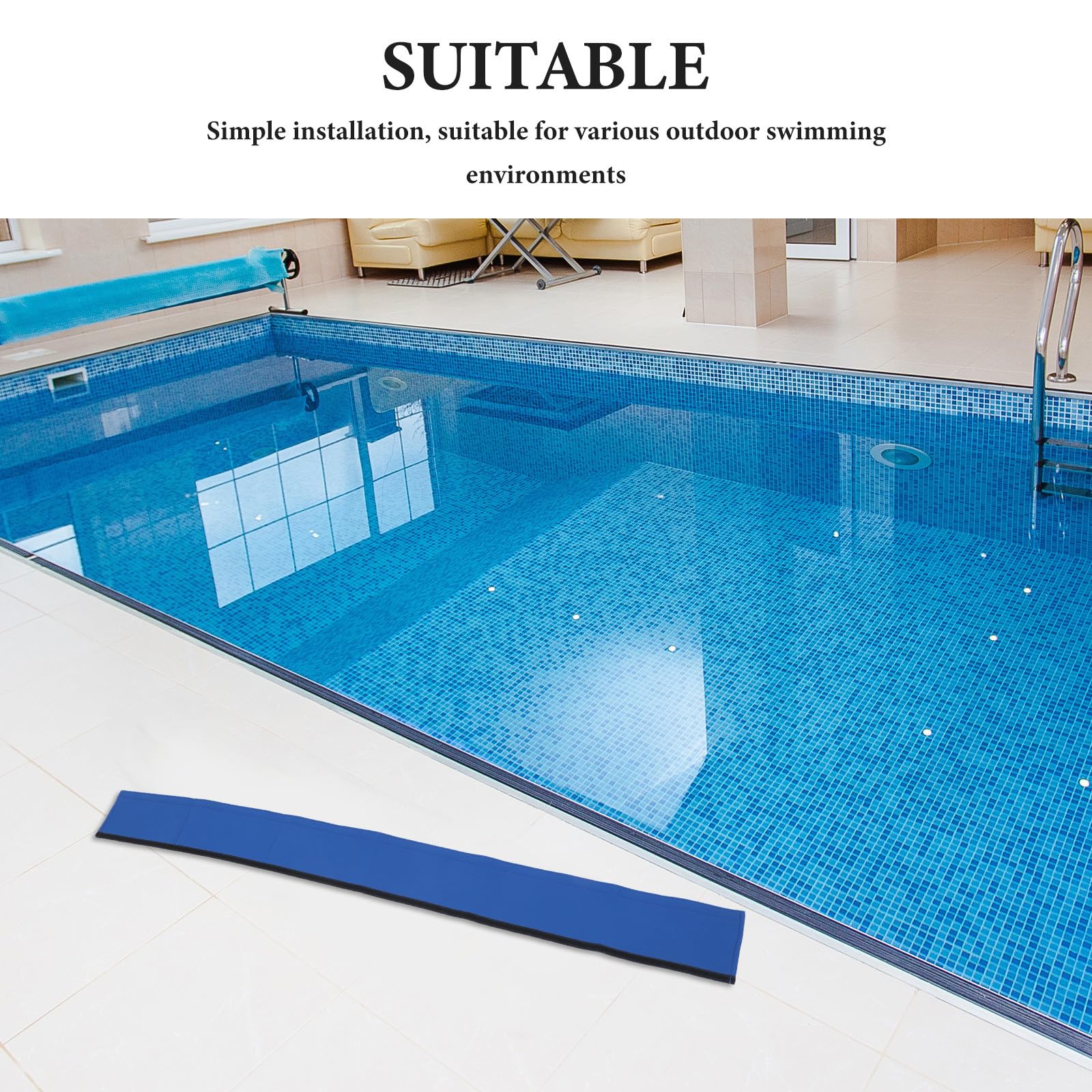 2 Fundas de Neopreno para barandillas de Piscina: Fundas de 1,83 m (6 pies) con Cremallera para barandillas de Piscina - Antideslizantes y Resistentes al Calor para SPA, Patio y