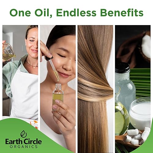 Miniatura 6 de Earth Circle Organics Aceite de coco refinado, refinado al vapor ultra premium, apto para dieta keto y paleo, cero sabor u olor a coco, para el