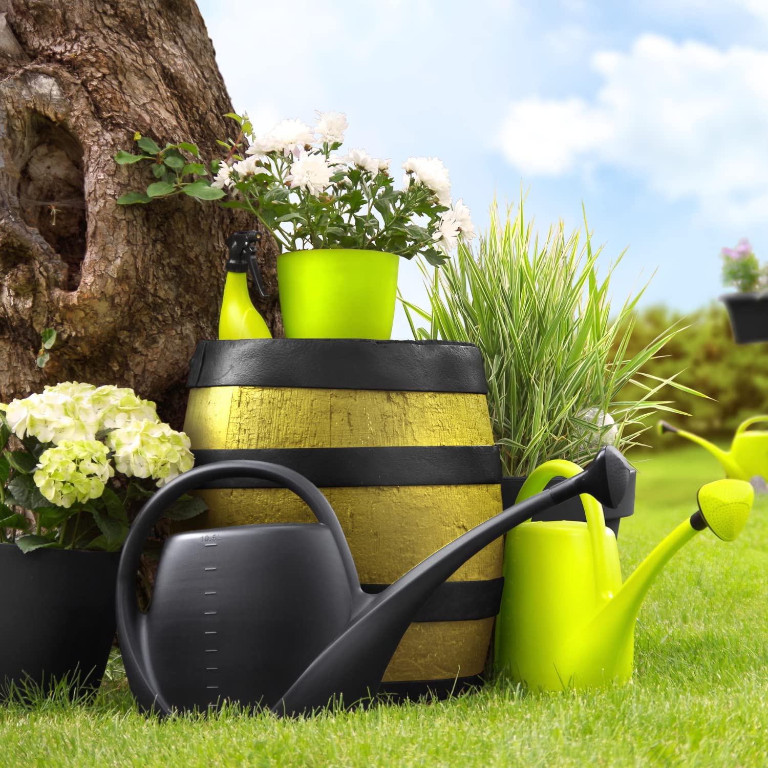 Arrosoir Avec Pommeau De Douche - 5 L - En Plastique - Anthracite[H1138