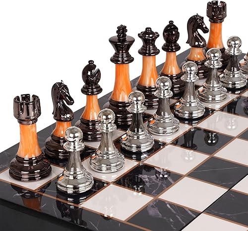 Miniatura 2 de Juego de ajedrez grande de 15 pulgadas para adultos y niños con piezas acrílicas pesadas, 3.5 pulgadas King y tablero de madera plegable portátil de