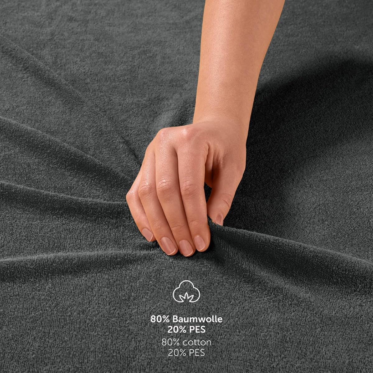 Lenzuolo Con Angoli Matrimoniale In Spugna - 200x200 Cm, Bianco, Morbido E Caldo - Foto 9