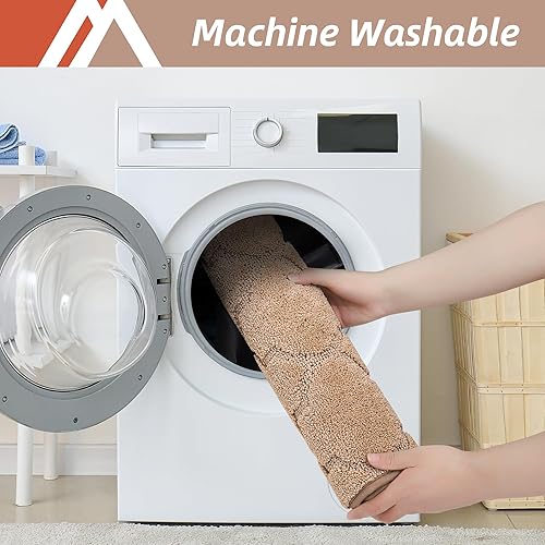 Vista 6 de COSY HOMEER Tapete antideslizante para puerta de entrada, para uso en interiores, tapete absorbente para puerta delantera, tapete de entrada lavable