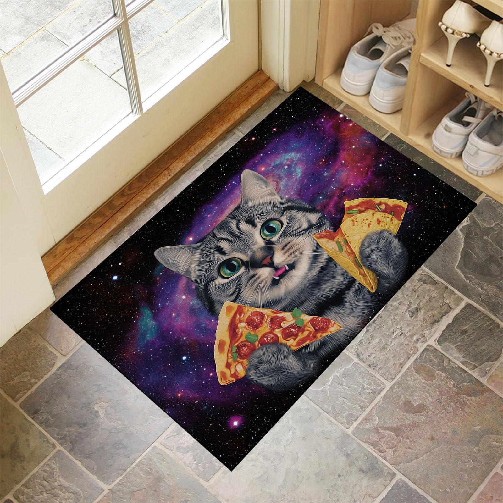 Tapis d'entrée absorbant anti-poussière pour stopper les traces de chien 90x150