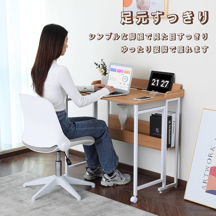 パソコンデスク 机 PCデスク ゲーミング折りたたみ幅82奥行56 高さ80cm Amazon | Okeysen パソコンデスク 机 PCデスク ゲーミング