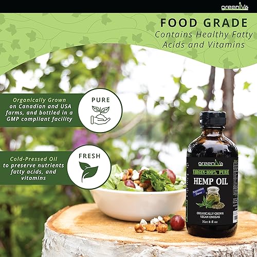 Miniatura 6 de Greenive - Aceite de cáñamo - Omegas veganos - Prensado en frío - Exclusivamente en Tienda (8oz de menta)