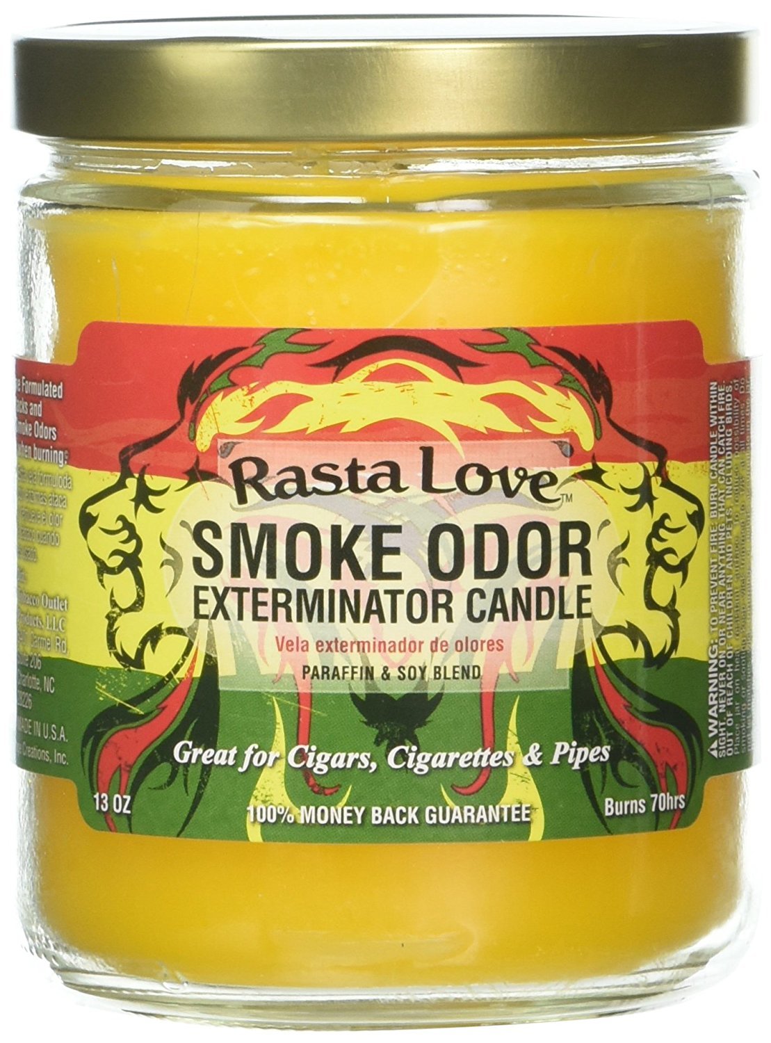 Smoke Odor Exterminator 13oz Jar Candle, Rasta Love (3)