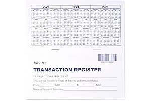 6PCS Premium Checkbook Registers for Personal Finances
