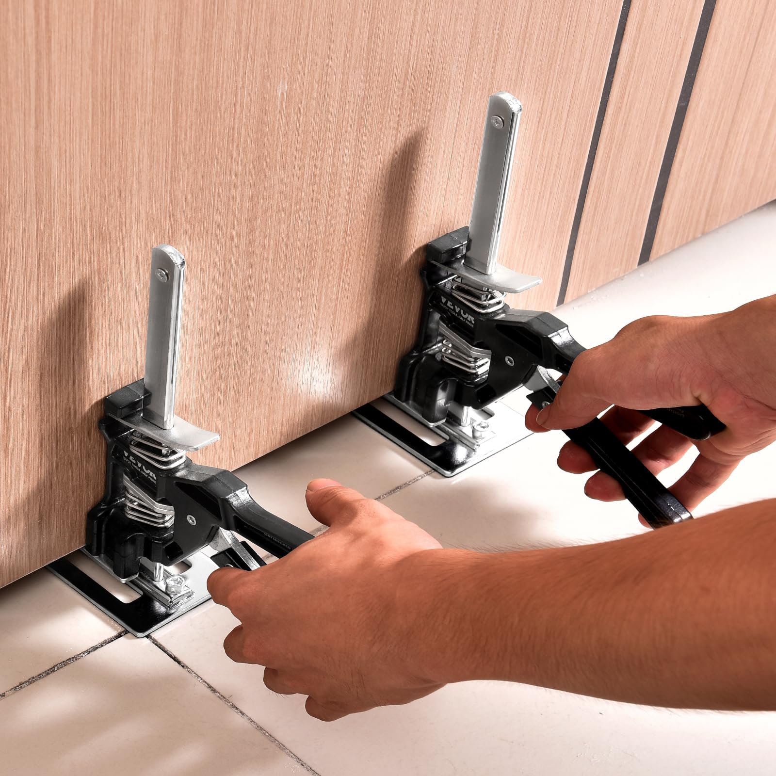 VEVOR Arm Handwerkzeug Arbeitssparender Heber 120 mm Hubhöhe 2 Stk. Handhebewerkzeug Keramikfliesen Höhenregler, 200 x 60 x 260 mm Multifunktionale Handhebewerkzeug Handheber Cabinet Handheber