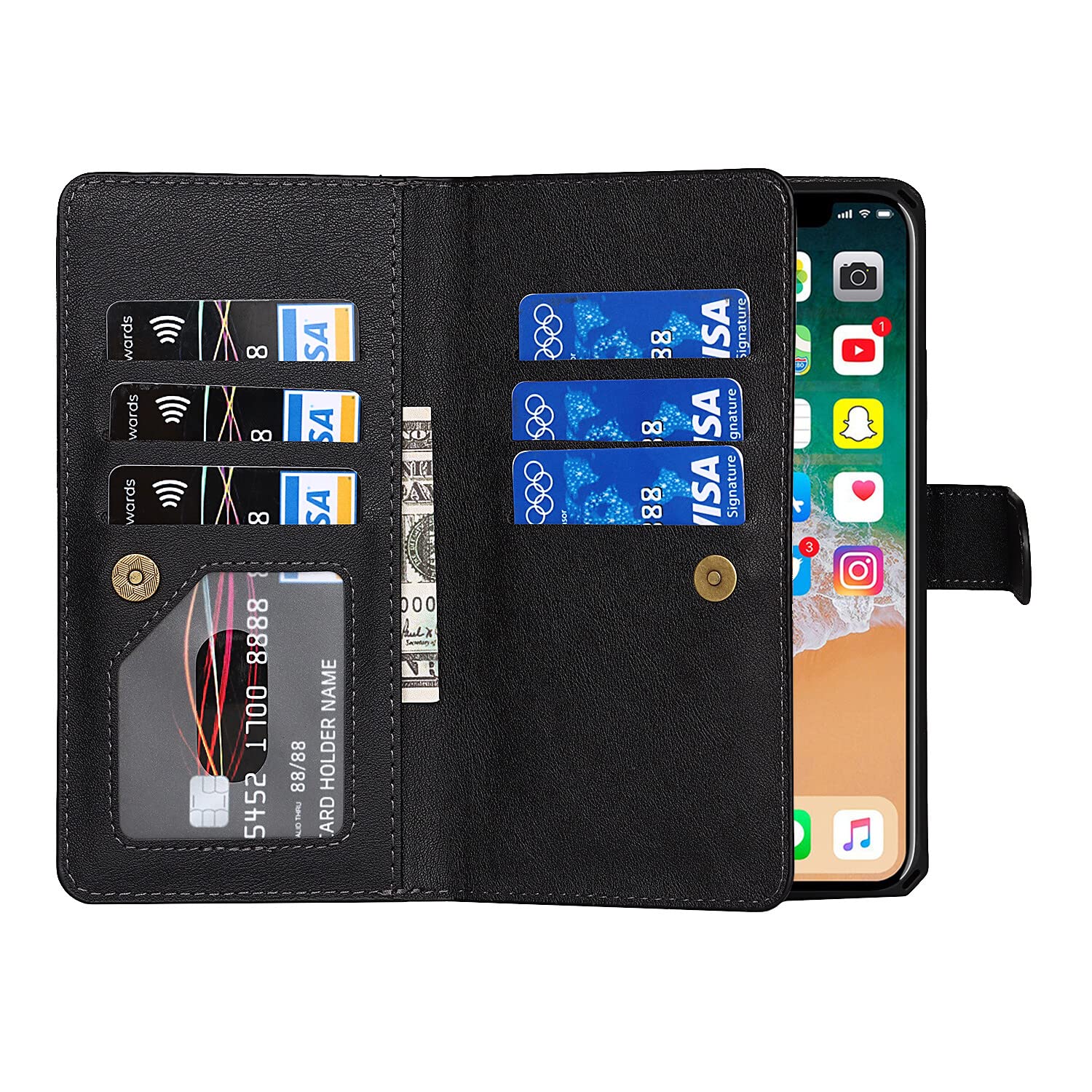 iPhone XSmax ケース 手帳型 分離式 両用 2way 取り外し自由 Amazon.co.jp: Eastwave アイフォン for iPhone XS Max ケース
